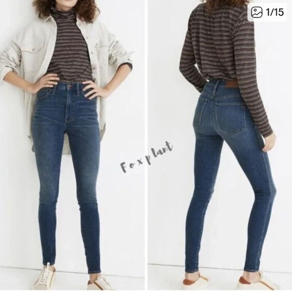 Madewell High Rise 10 Roadtripper wash Blue stretch Jeans